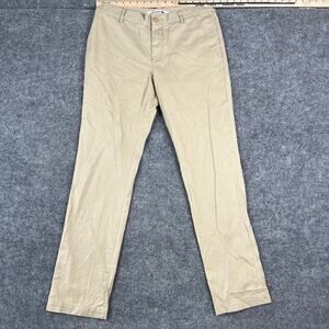 Lacoste Pants Mens Size 33 Beige Chino Straight Fit Casual Preppy Classic